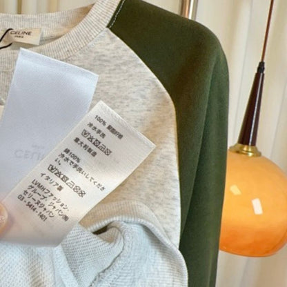 Celine Blason Loose Sweatshirt in Cotton Fleece,