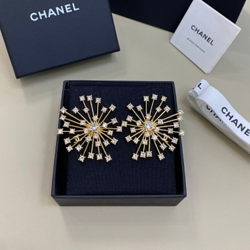 Chanel "Comète" starburst cluster earrings,