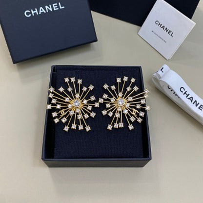 Chanel "Comète" starburst cluster earrings,