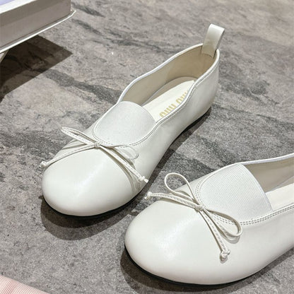 Miu Miu Nappa Leather Ballerina Flats.