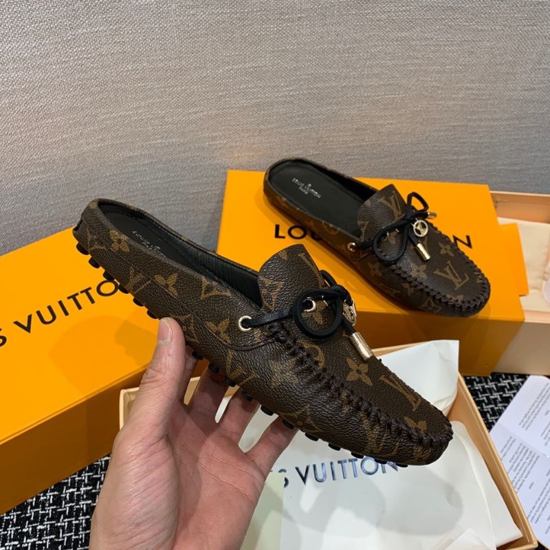 Louis Vuitton Gloria Flat Loafer in the classic Monogram canvas