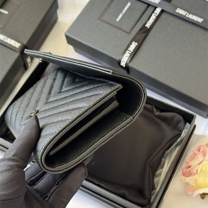 Saint Laurent Cassandre Matelassé Flap Wallet