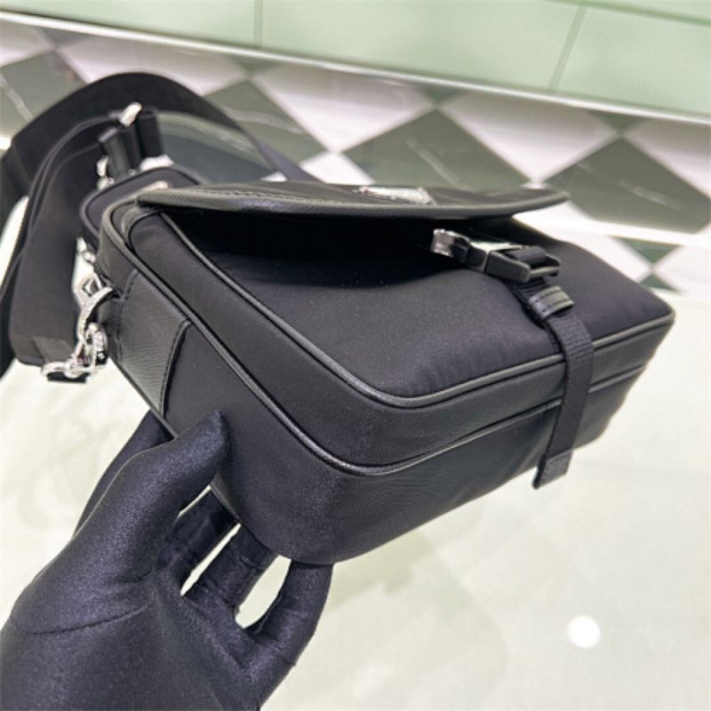 Prada Re-Nylon and Saffiano Leather Shoulder Bag,