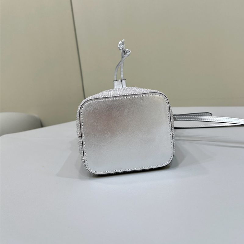 Fendi Mini Mon Trésor Bucket Bag with crystal embellishments