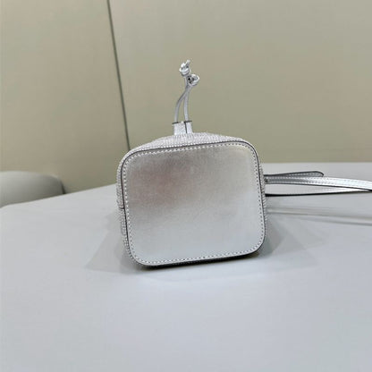 Fendi Mini Mon Trésor Bucket Bag with crystal embellishments
