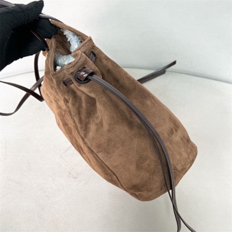 Prada Carry Medium Suede Tote Bag.