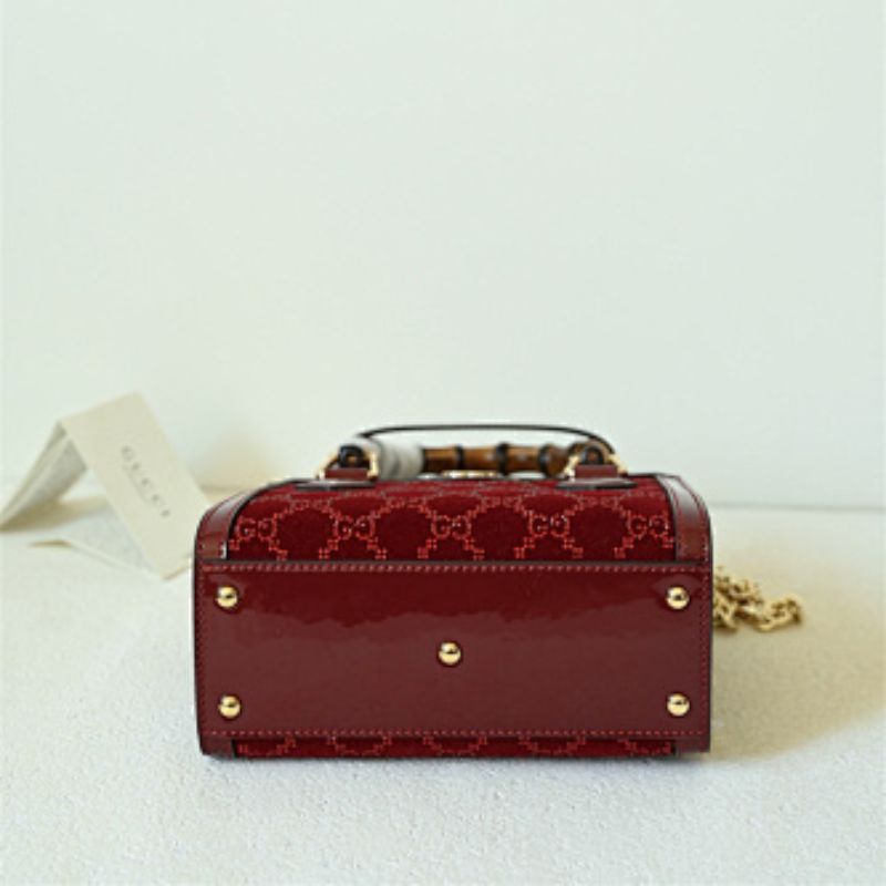Gucci Diana GG Crystal velvet tote bag