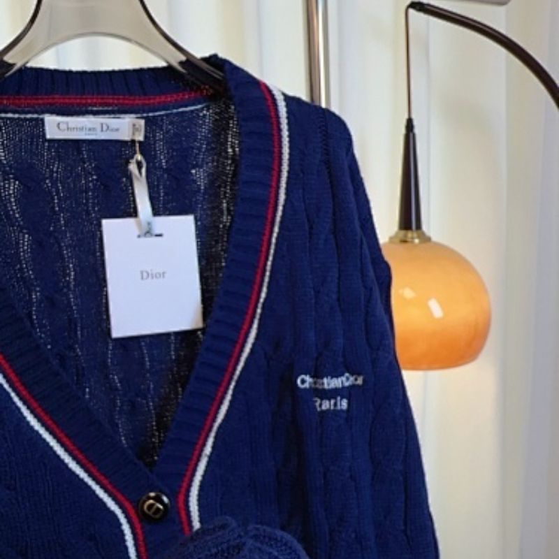 Dior Vibe oversized cardigan in navy blue