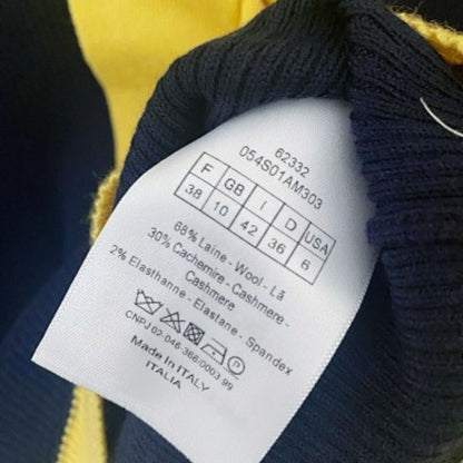 Christian Dior sweater with yellow accents.