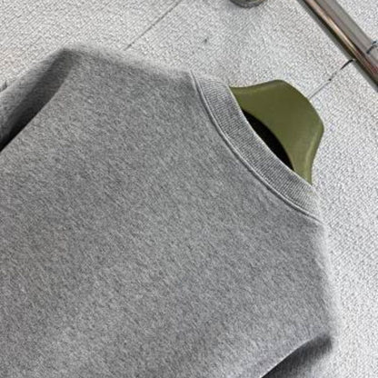 Gucci Logo-Embossed Cotton Sweatshirt in a grey