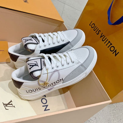 Louis Vuitton LV Charlie Sneakers in a white, grey