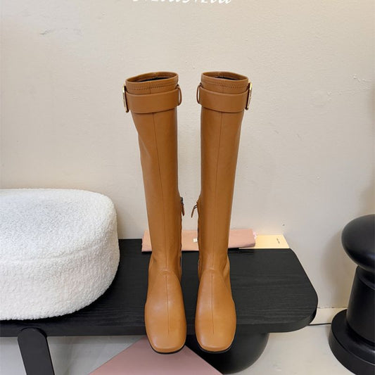 Miu Miu knee-high  slip-on riding-style boots