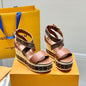 Louis Vuitton Boundary Wedge Sandal.