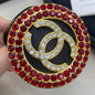 Chanel black resin Gripoix cuff bracelet