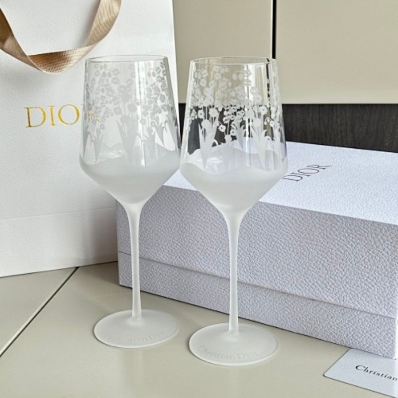 Dior Lily of the Valley Red Wine Glasses