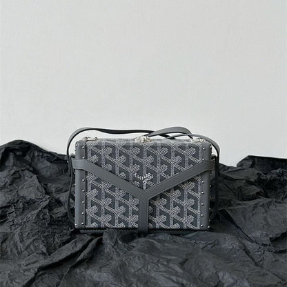 Goyard Minaudière Trunk Bag in grey