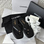 Chanel Goatskin CC Thong Flip-Flops