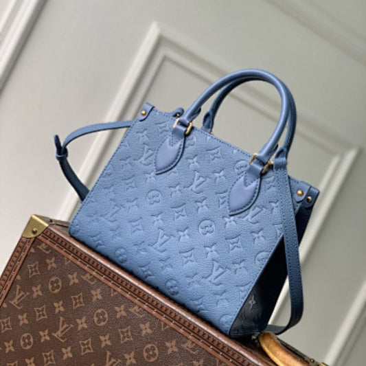 Louis Vuitton OnTheGo PM in the Blue Jean
