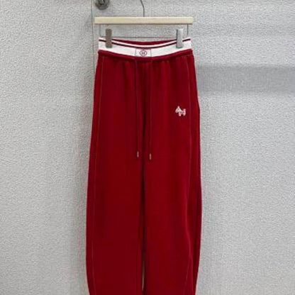 Hermès red wide-leg sweatpants or track pants