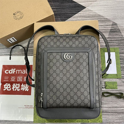 Gucci Ophidia GG Medium Backpack in a grey and black