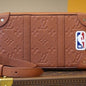 Louis Vuitton x NBA Soft Trunk Wearable Wallet in Ball Grain Leather.