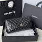 Chanel Lambskin Quilted Fold Up Again Clutch.
