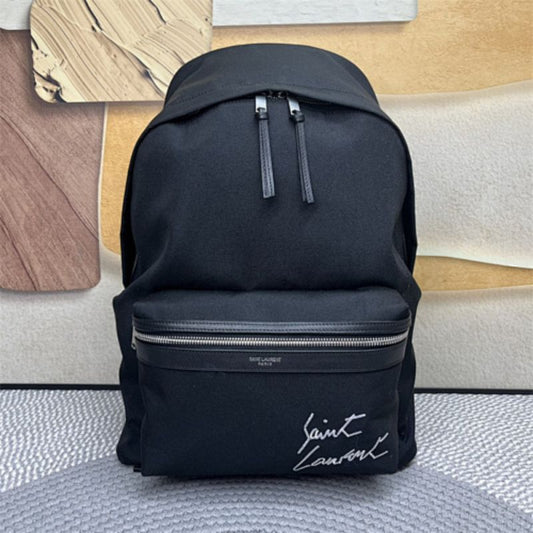 Saint Laurent Embroidered City Backpack,