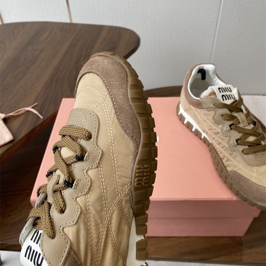 Miu Miu Plume Suede Sneakers.