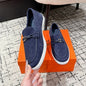 Hermès Ignacio Loafers in marine blue suede.
