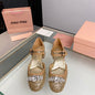 Miu Miu Glitter Mary Jane Pumps ni Golden
