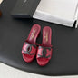 Chanel Crocodile Embossed Calfskin & Patent Calfskin Mules,