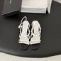 Chanel White Braided Leather CC Strappy Sandals,