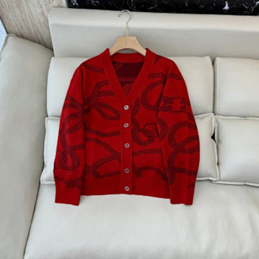 Hermès "Palefroi Remix" light long-sleeve cardigan.