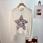 Christian Dior embroidered sweater in white cashmere knit