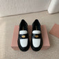 Miu Miu Two-Tone Patent-Leather Penny Loafers