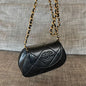 Chanel Vintage Black Lambskin Quilted Flap Bag