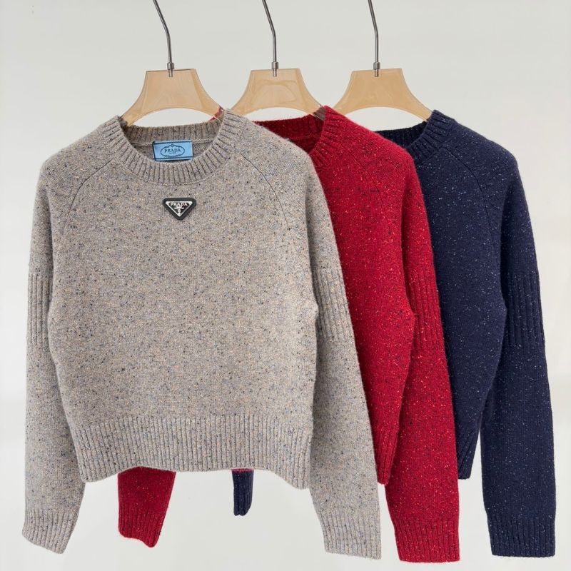 Prada melange crew-neck sweater