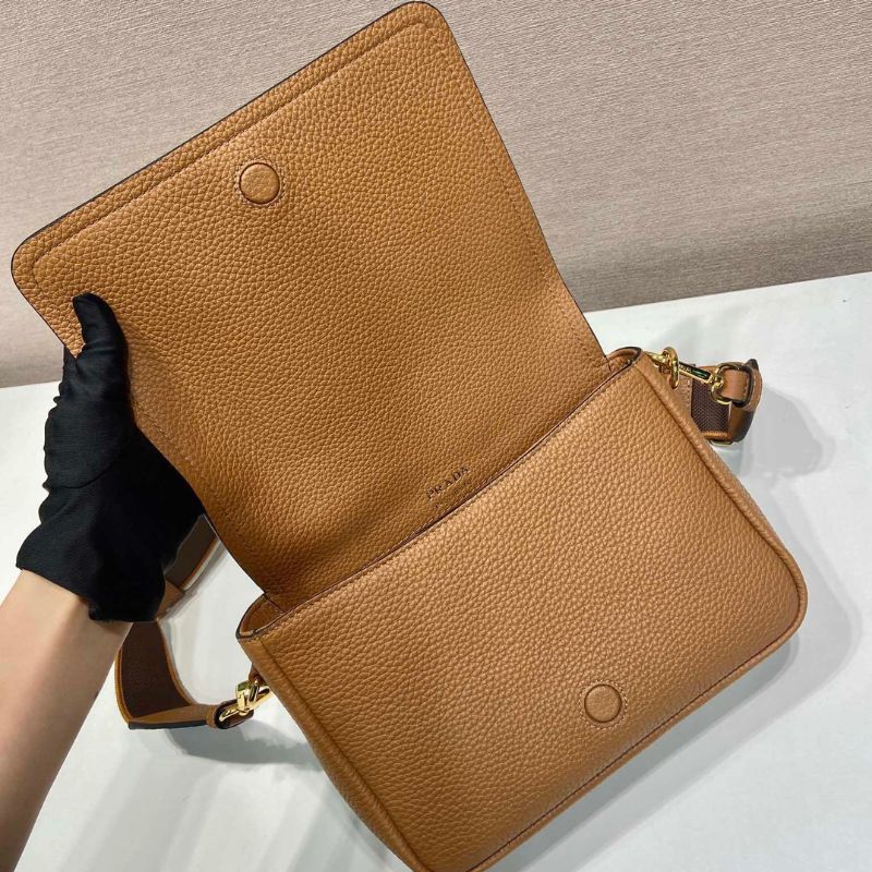 Prada Vitello Phenix Leather Shoulder Bag