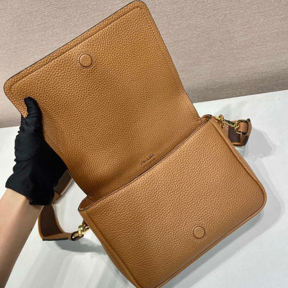 Prada Vitello Phenix Leather Shoulder Bag