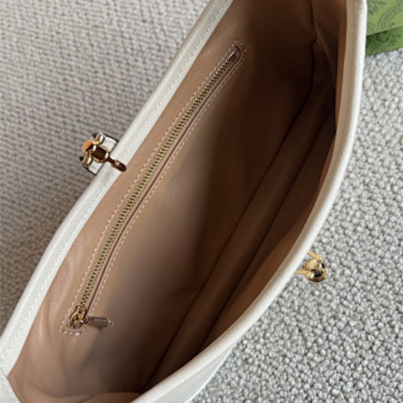 Gucci Jackie Slim medium shoulder bag in white leather