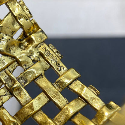 Yves Saint Laurent (YSL) woven cage cuff bracelet