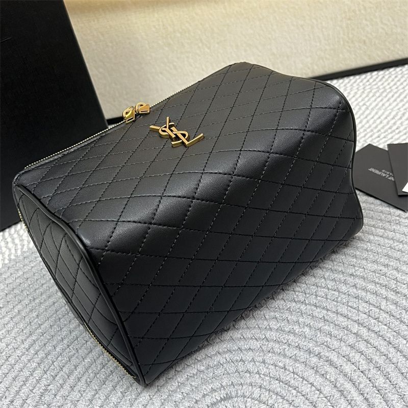 Saint Laurent Gaby Vanity Case in quilted lambskin leather
