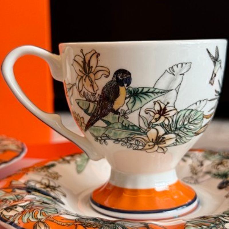 Hermès "Oriental Style" bone porcelain tea set,