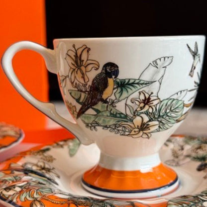 Hermès "Oriental Style" bone porcelain tea set,
