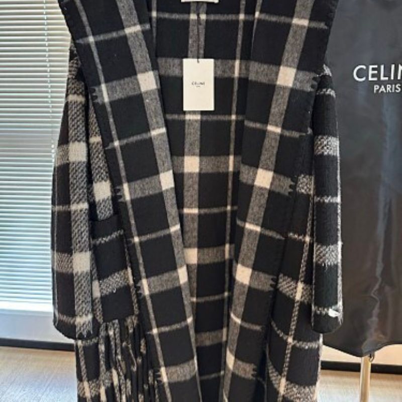 Celine Blanket Coat in a black