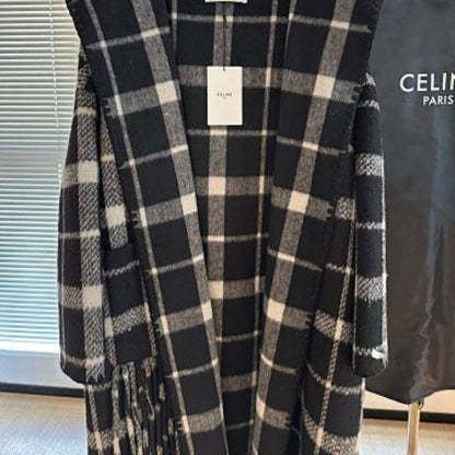 Celine Blanket Coat in a black