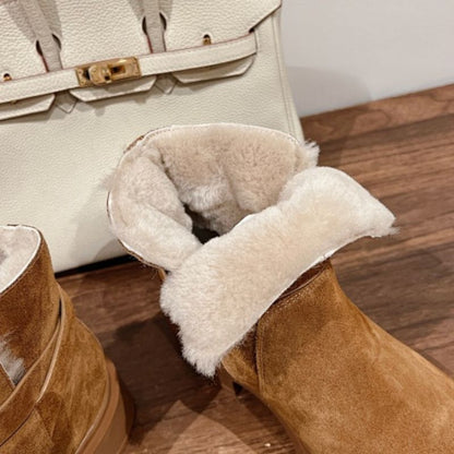 Hermès Veo ankle boots in a warm brown suede