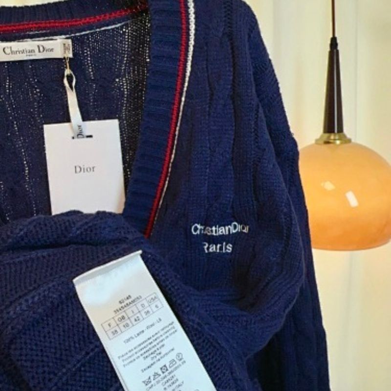 Dior Vibe oversized cardigan in navy blue