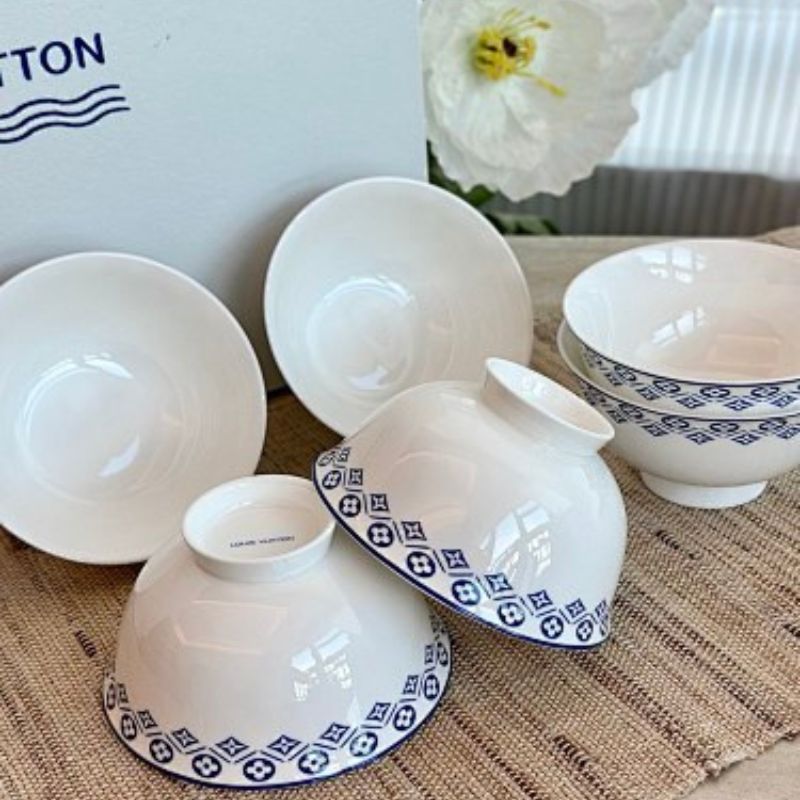 Louis Vuitton Monogram Flower Tile Tableware Collection.