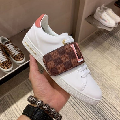 Louis Vuitton Frontrow Sneakers with a Damier Azur canvas strap
